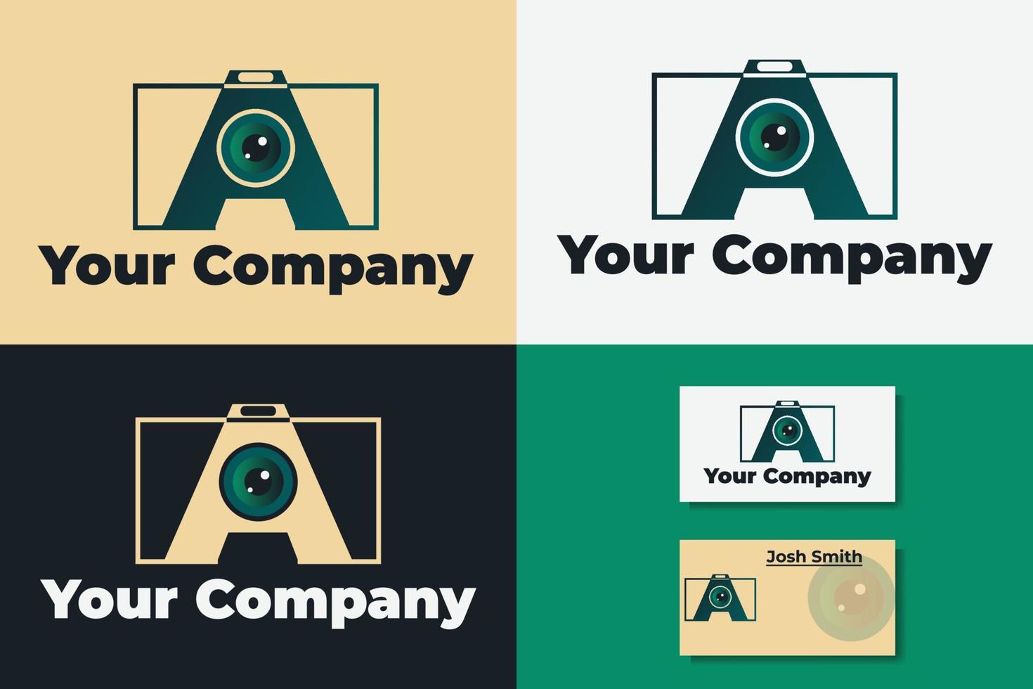 logo letter A and camera vector