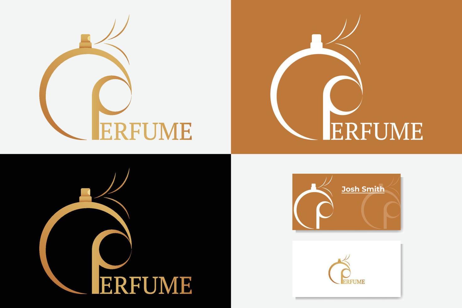 perfume logo for shop vector