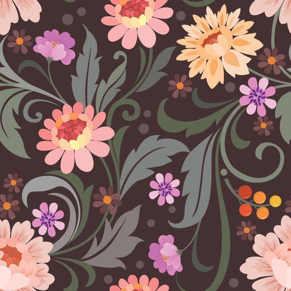 Beautiful Ornament floral seamless pattern. vector