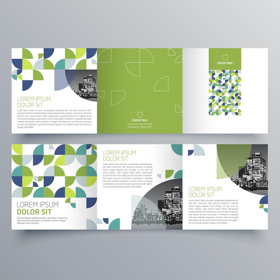 Tri-fold brochure template Minimalistic geometric design for corporate and business. Creative concept brochure vector template.