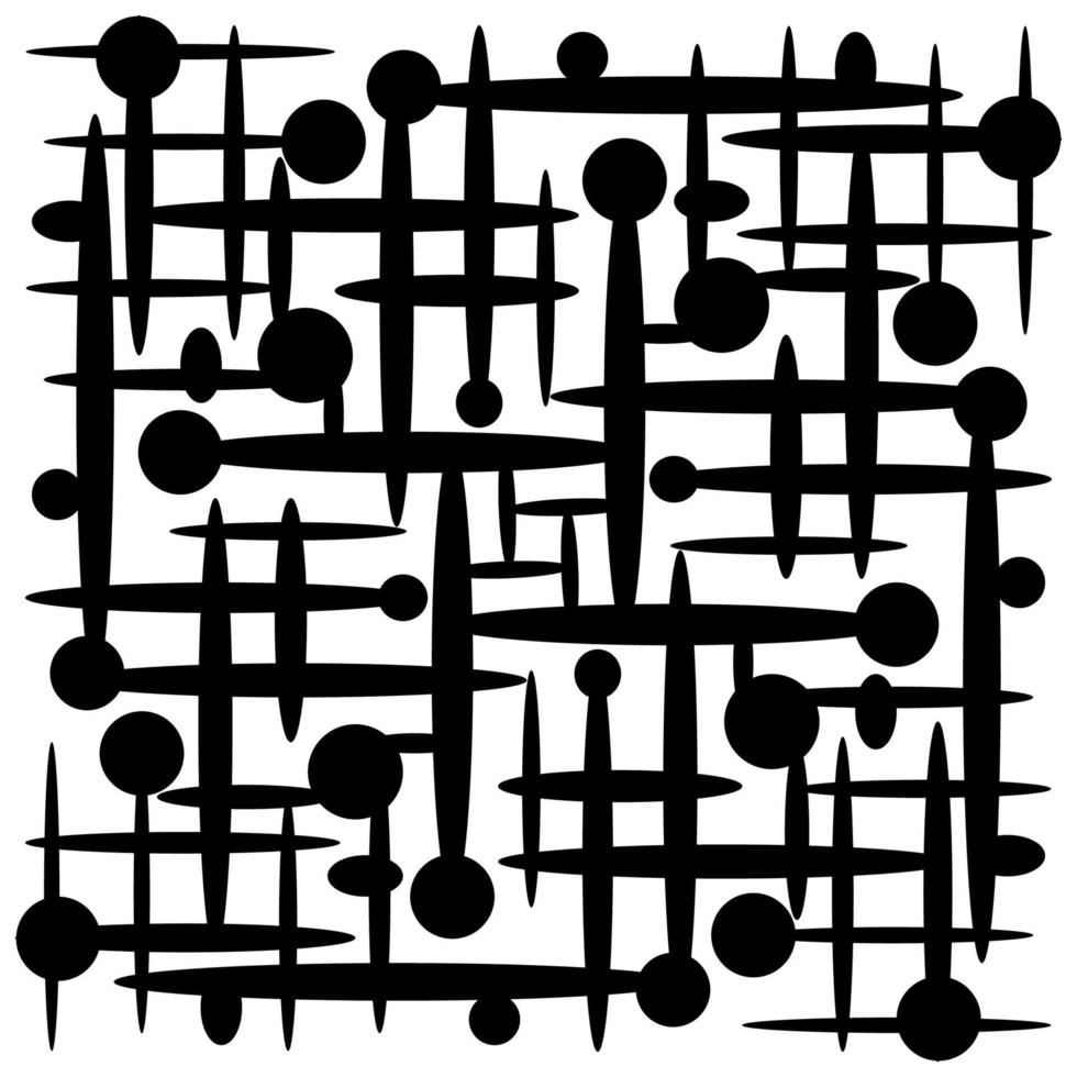 Abstract black and white geometric pattern vector