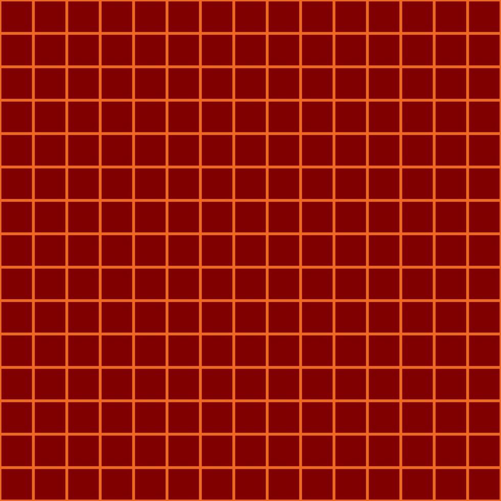 patrón abstracto sin costuras con muchos cuadrados rojos geométricos con cuadros de línea de borde naranja. diseño vectorial papel, tela, tela, tecnología, vestido, estampado, cosecha, halloween, conceptos de otoño. vector