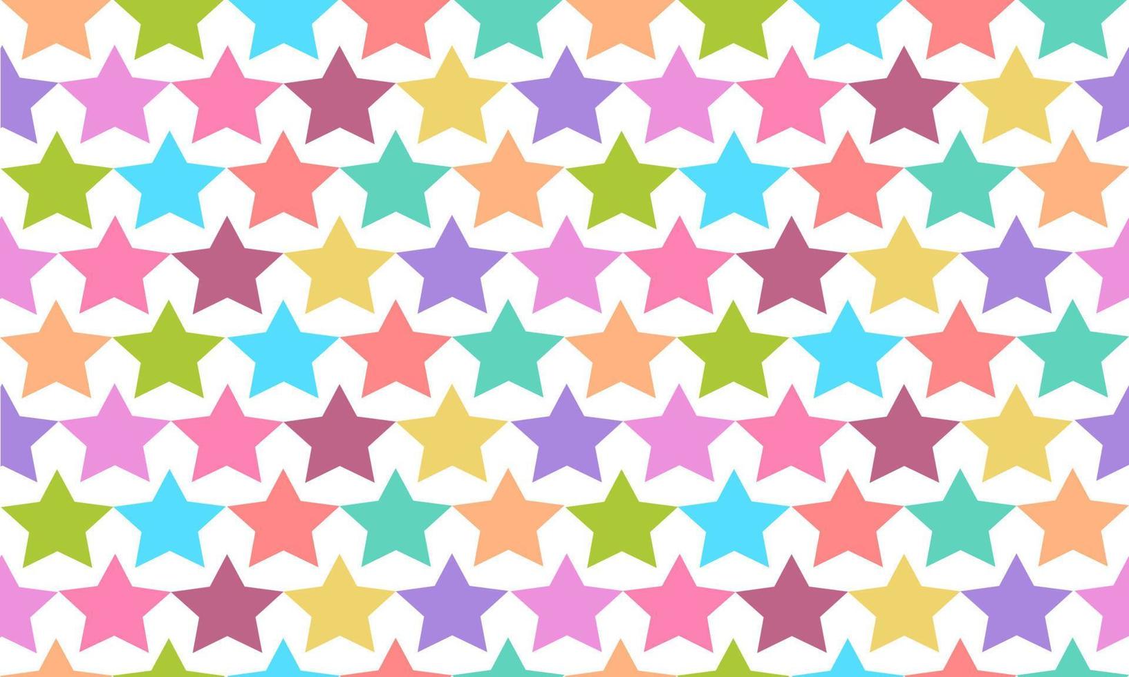Seamless abstract pattern with geometric multicolor star shapes. Vector background design. Paper, cloth, fabric, cloth, dress, napkin, printing, gift, present, baby, boy, girl, woman, pride concepts.