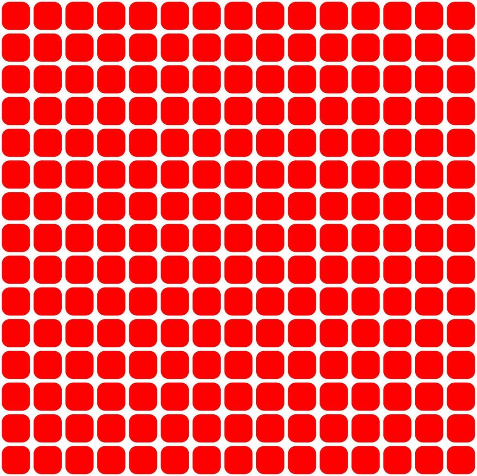 Seamless abstract pattern with many geometric orange red square rounded edges boxes.  Vector background design. Paper, cloth, fabric, treats, dress, print, harvest, halloween, fall concepts.