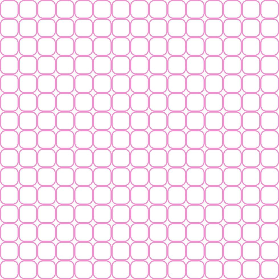 patrón abstracto sin costuras con muchas cajas geométricas de bordes redondeados cuadrados rosas. diseño de fondo vectorial. papel, tela, tela, tela, vestido, servilleta, estampado, regalo, bonito, camisa, cama, conceptos. vector