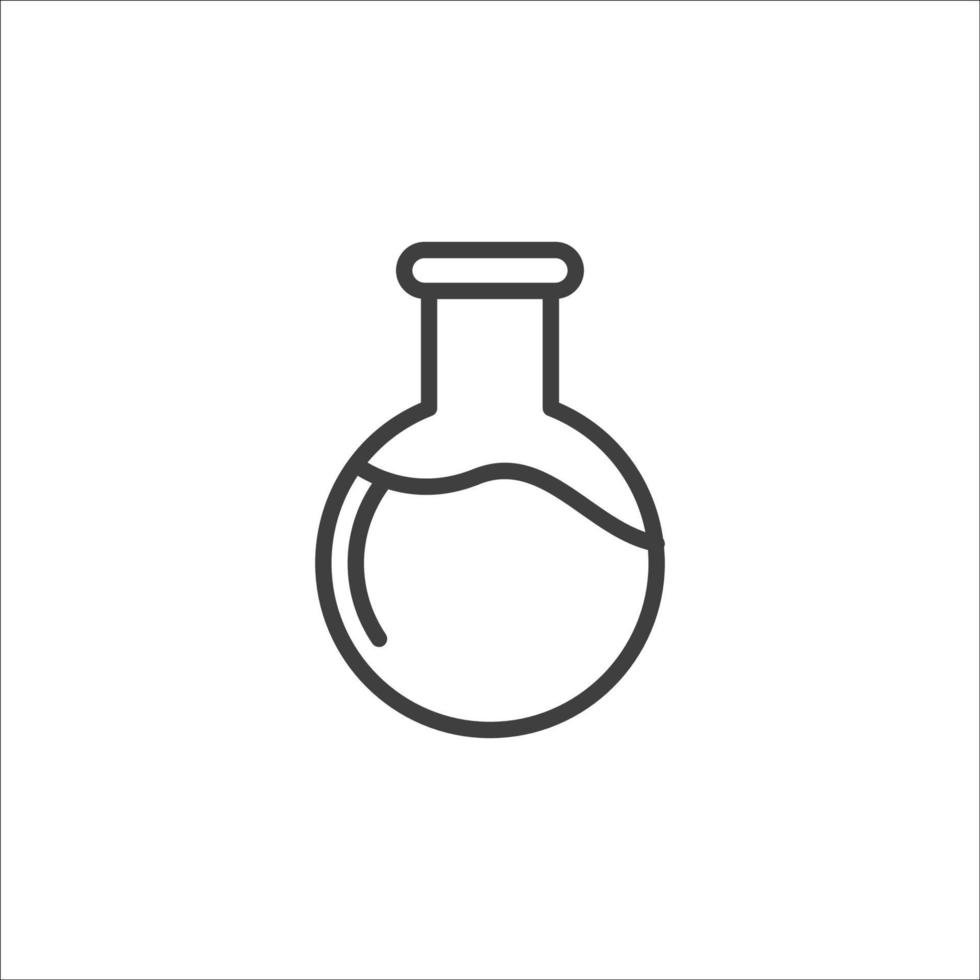 Vector sign of The Flask symbol is isolated on a white background. Flask icon color editable.