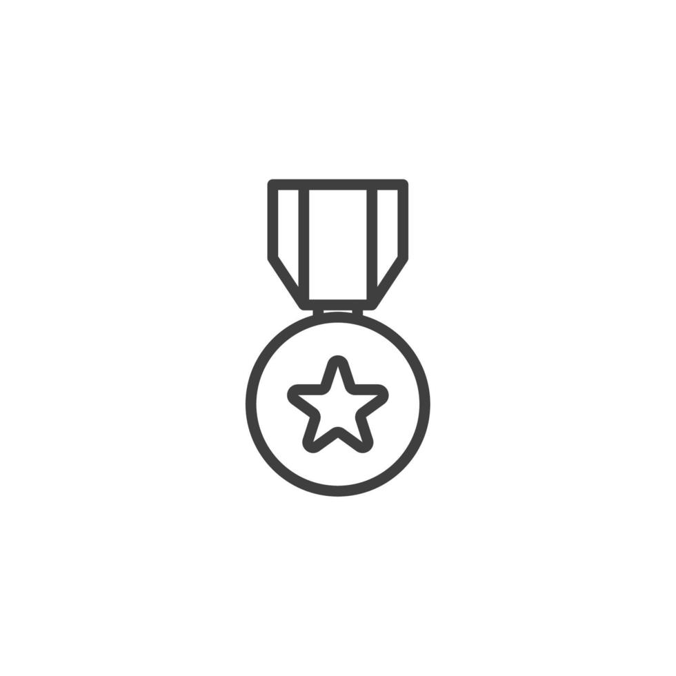 el signo vectorial del símbolo del premio está aislado en un fondo blanco. color del icono de premio editable. vector
