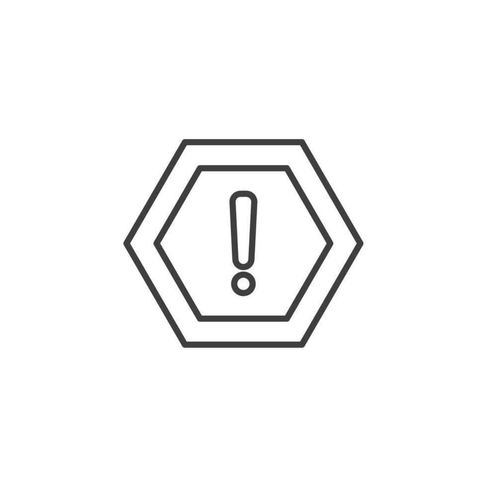 Vector sign of The exclamation symbol is isolated on a white background. exclamation icon color editable.
