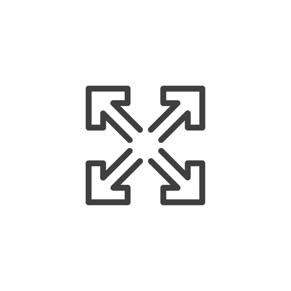Vector sign of The Magnify symbol is isolated on a white background. Magnify icon color editable.