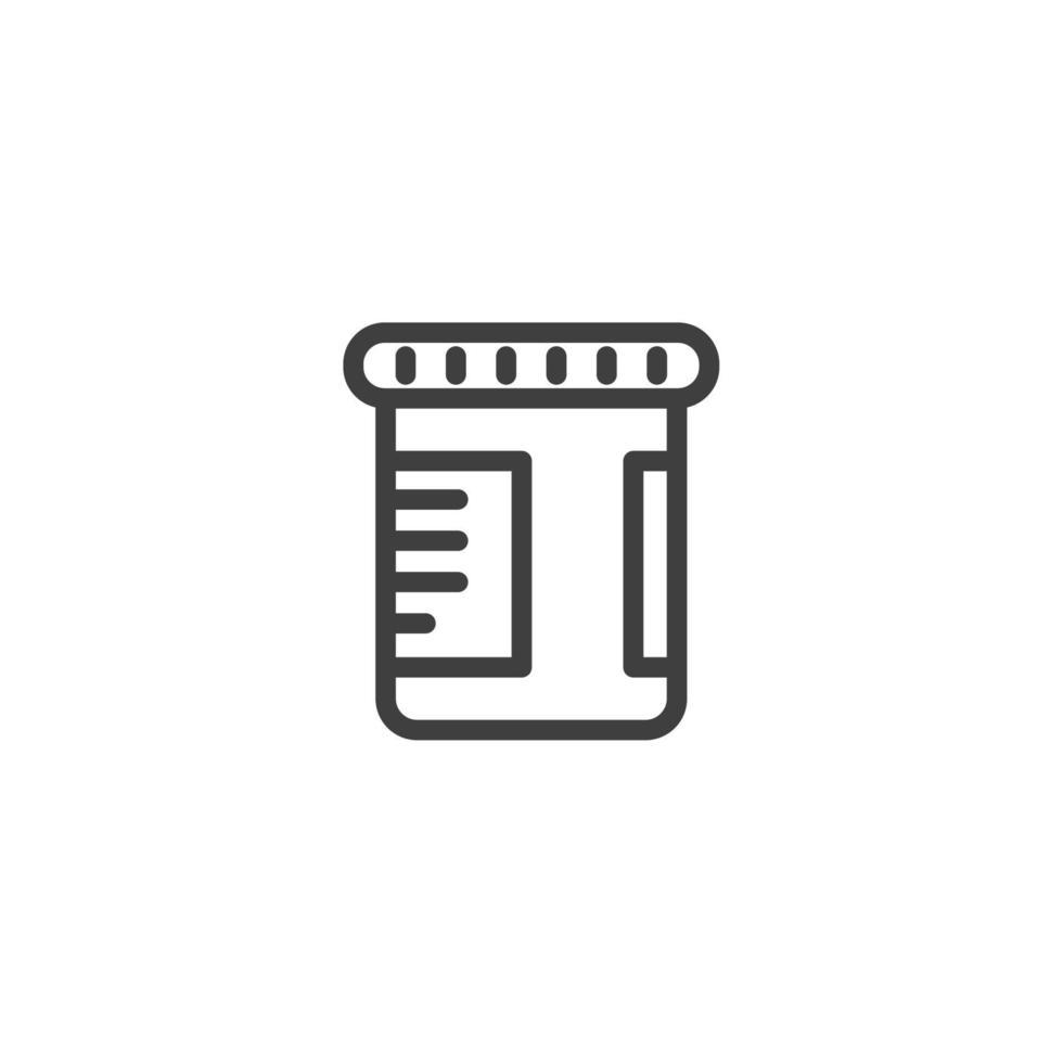 Vector sign of The medicine bottle symbol is isolated on a white background. medicine bottle icon color editable.