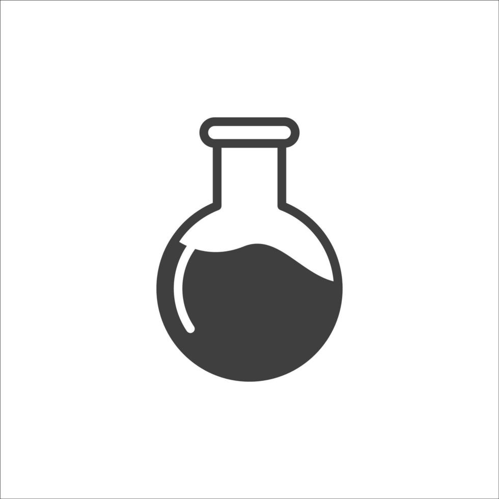 Vector sign of The Flask symbol is isolated on a white background. Flask icon color editable.