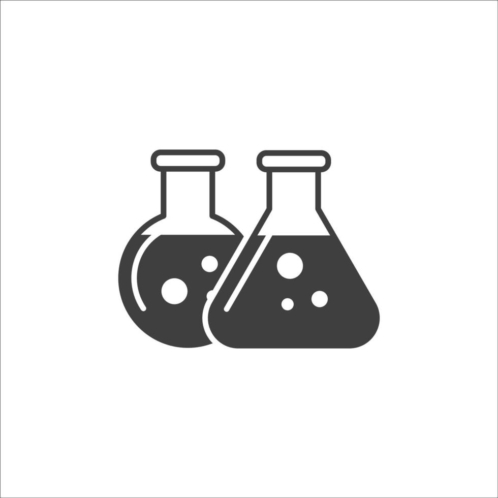 Vector sign of The Flask symbol is isolated on a white background. Flask icon color editable.