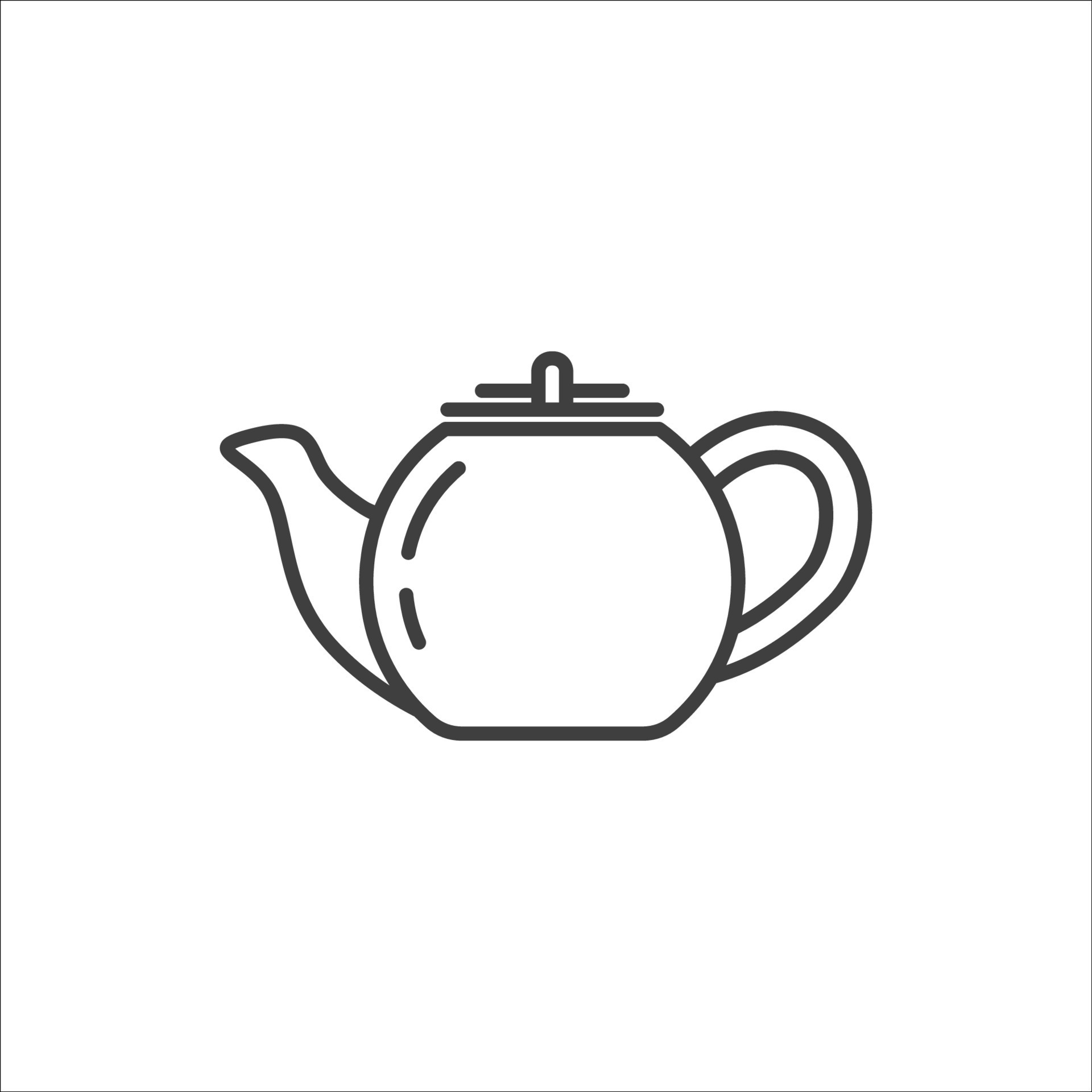 Vector sign of The Teapot symbol is isolated on a white background