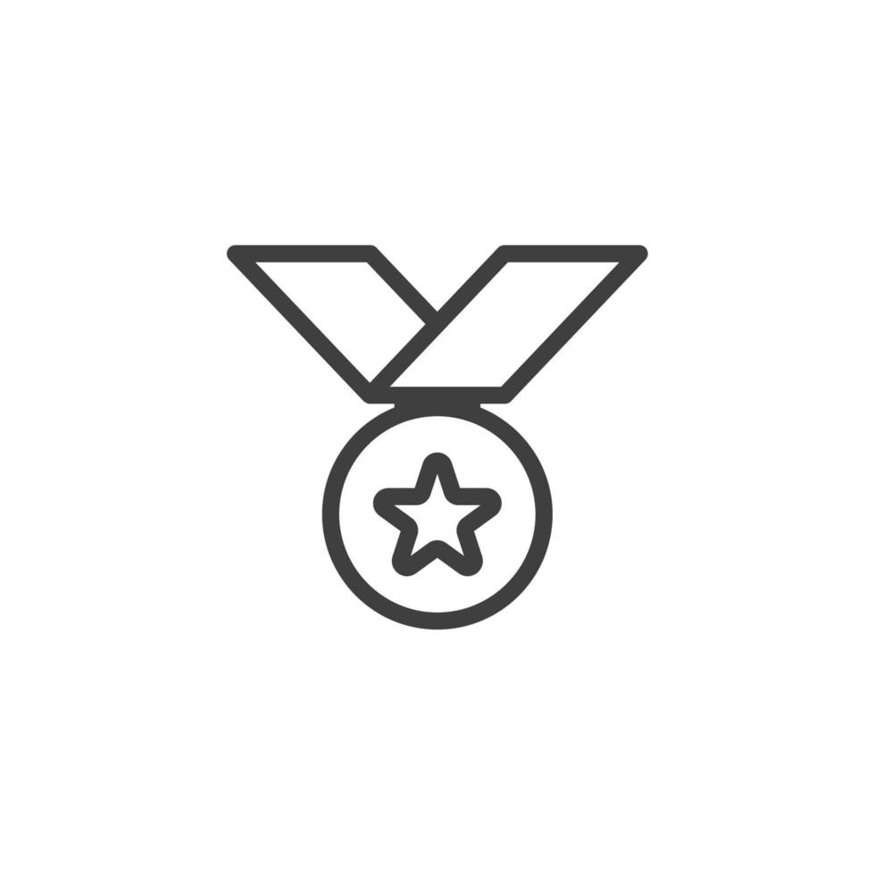 el signo vectorial del símbolo del premio está aislado en un fondo blanco. color del icono de premio editable. vector