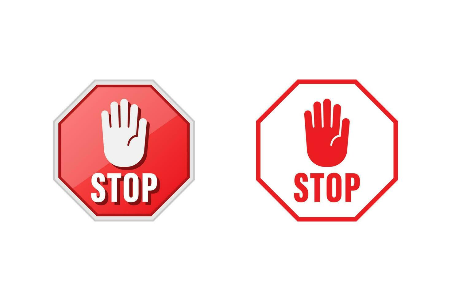 icono de señal de stop diseño vectorial vector