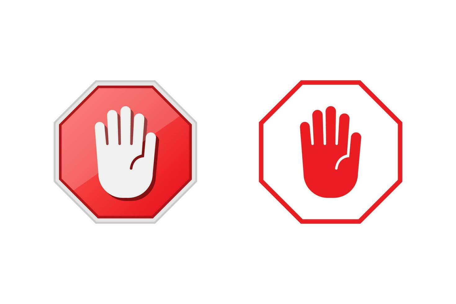 icono de señal de stop diseño vectorial vector