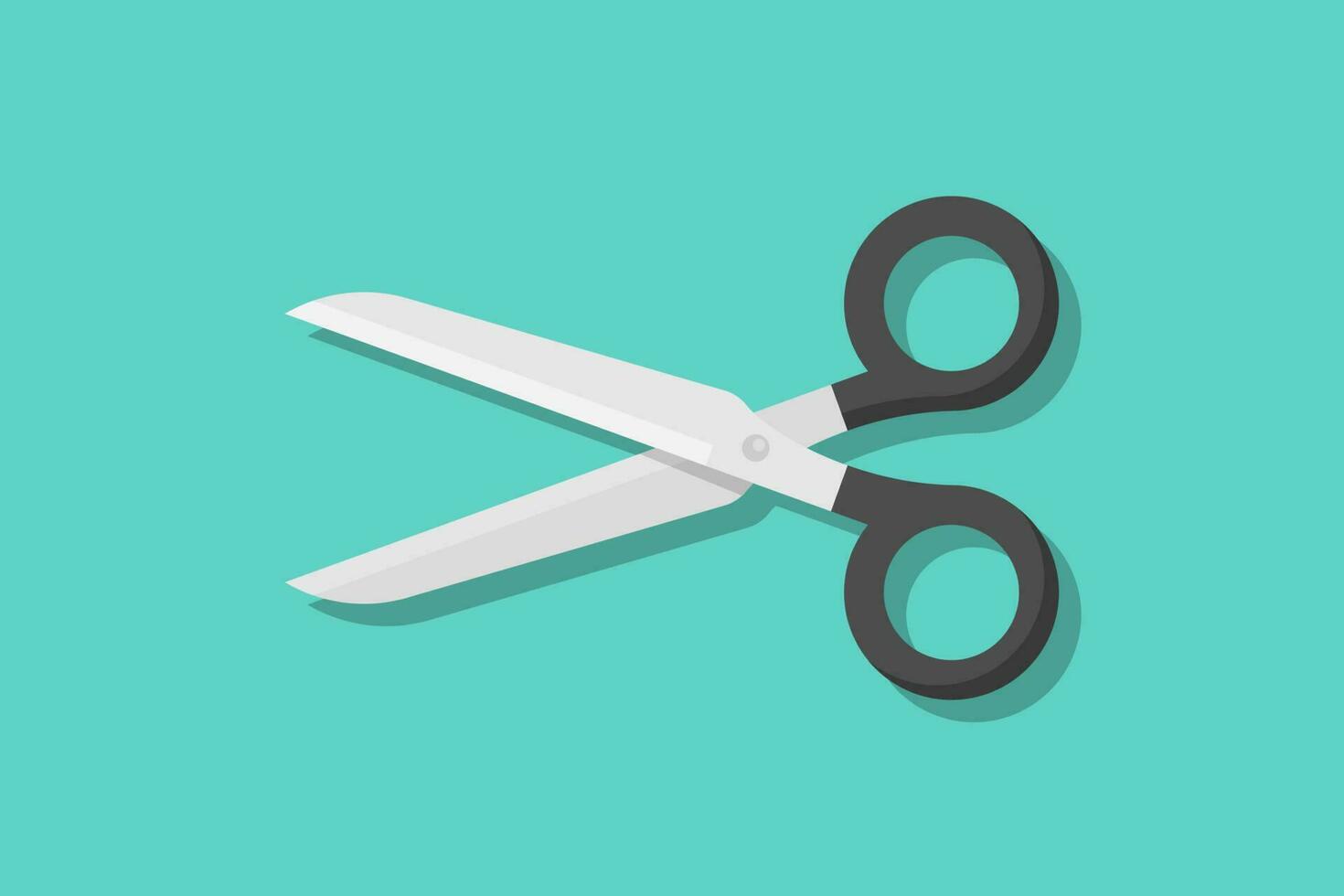 Scissor flat design vector