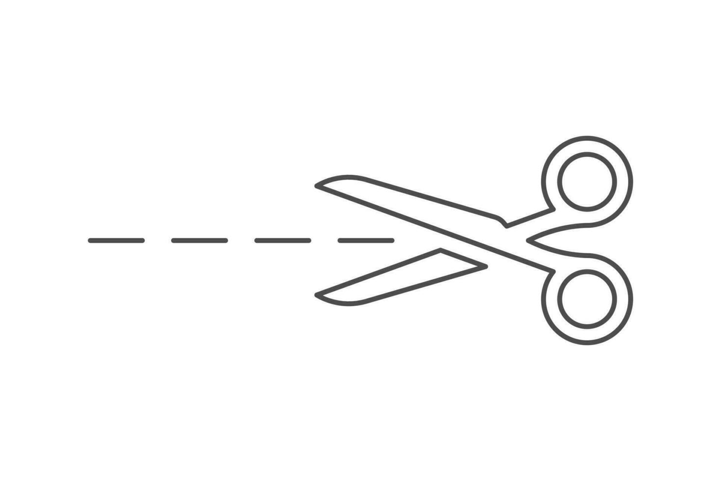 Scissor line icon vector