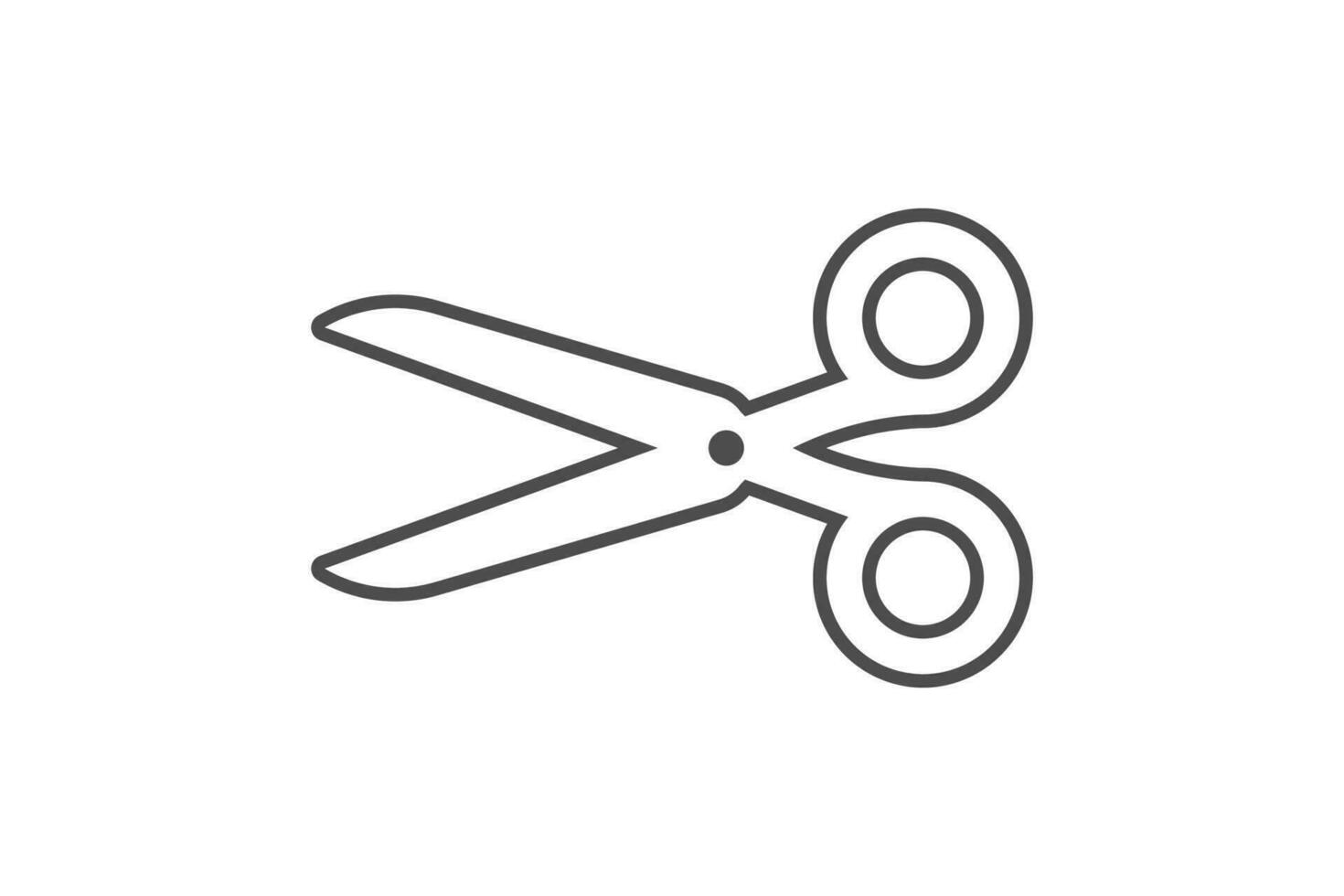 Scissor line icon vector