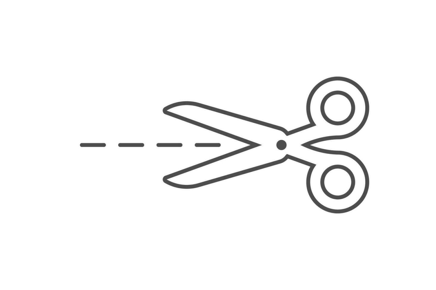 Scissor line icon vector