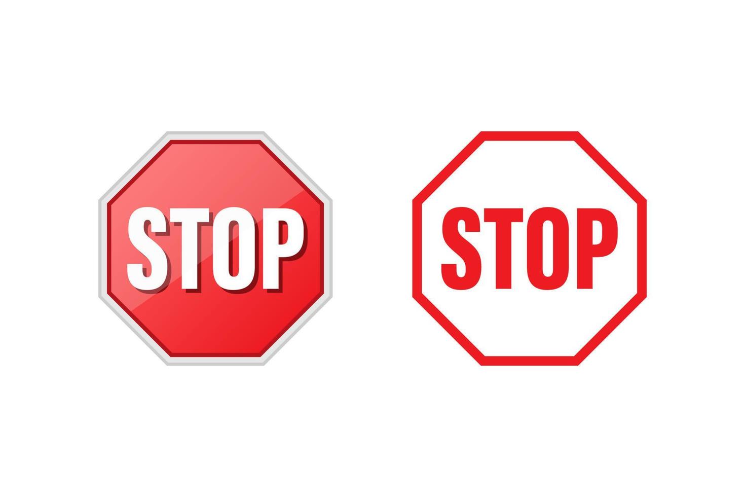 icono de señal de stop diseño vectorial vector