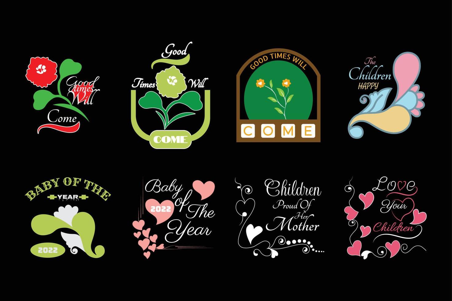 baby t shirt design bundle vector