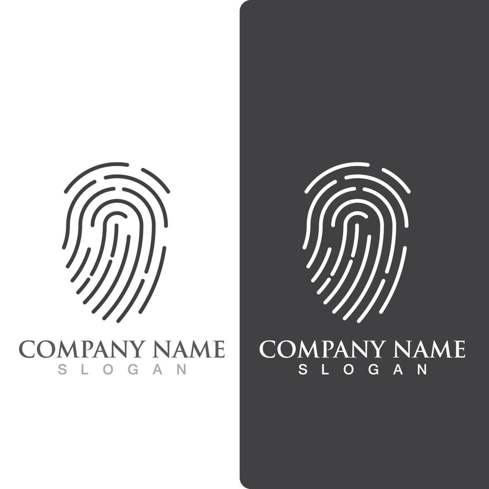 Fingerprint logo and symbol vector element