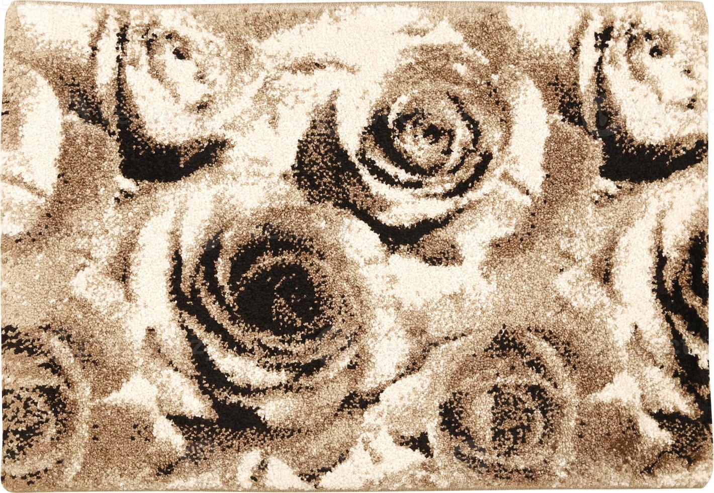 Sepia rose woolen doormat photo