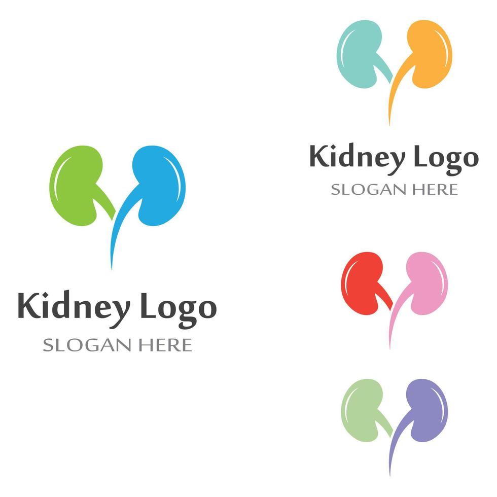 Ilustración de vector de logotipo de salud renal