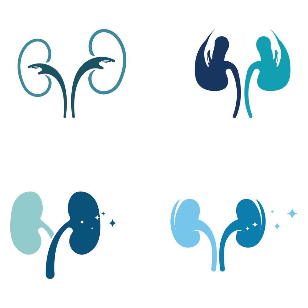 Ilustración de vector de logotipo de salud renal