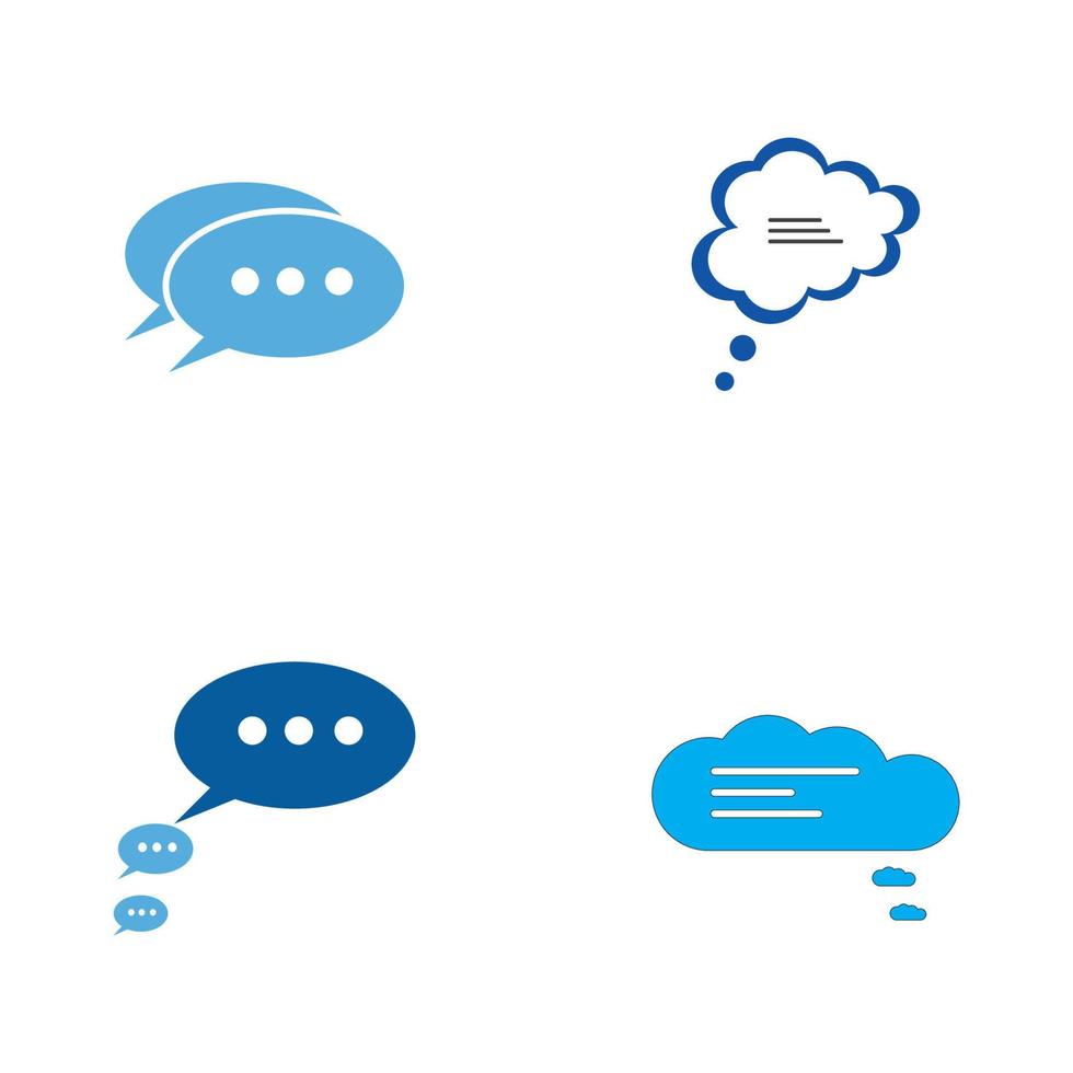 Bubble Chat Social Template and Symbol vector