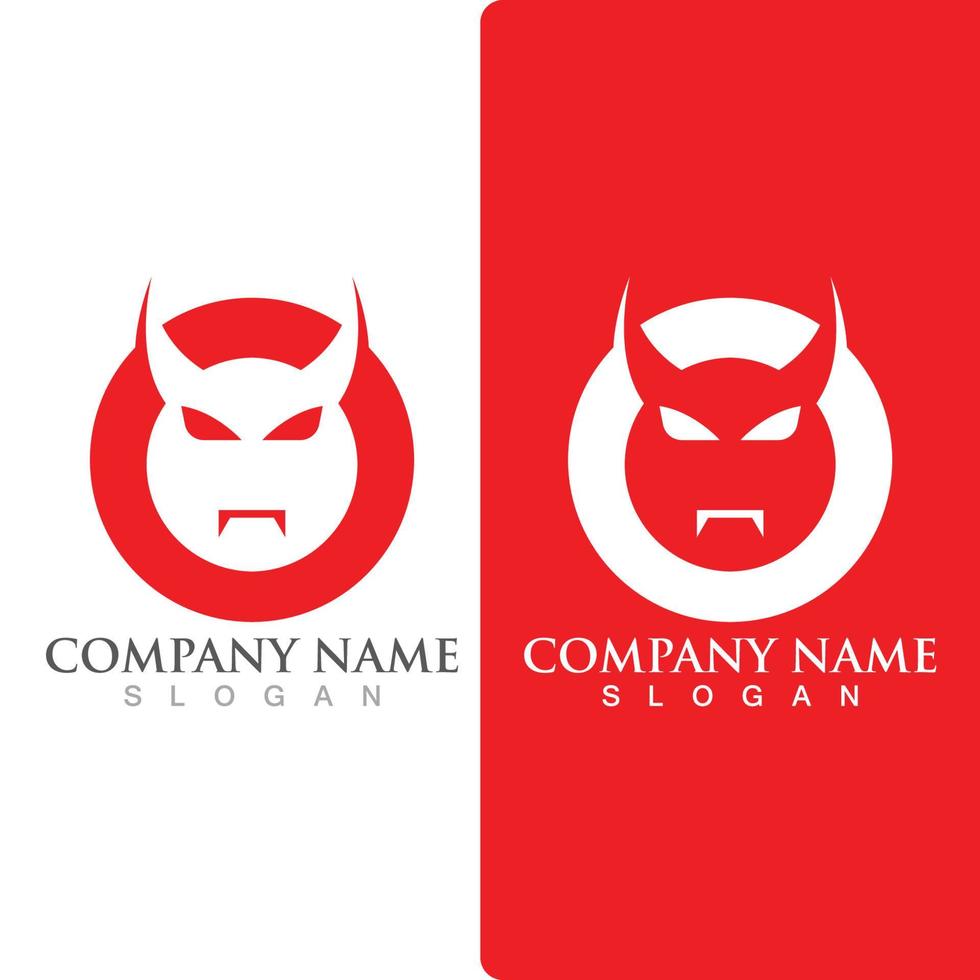 Devil horn logo Vector icon