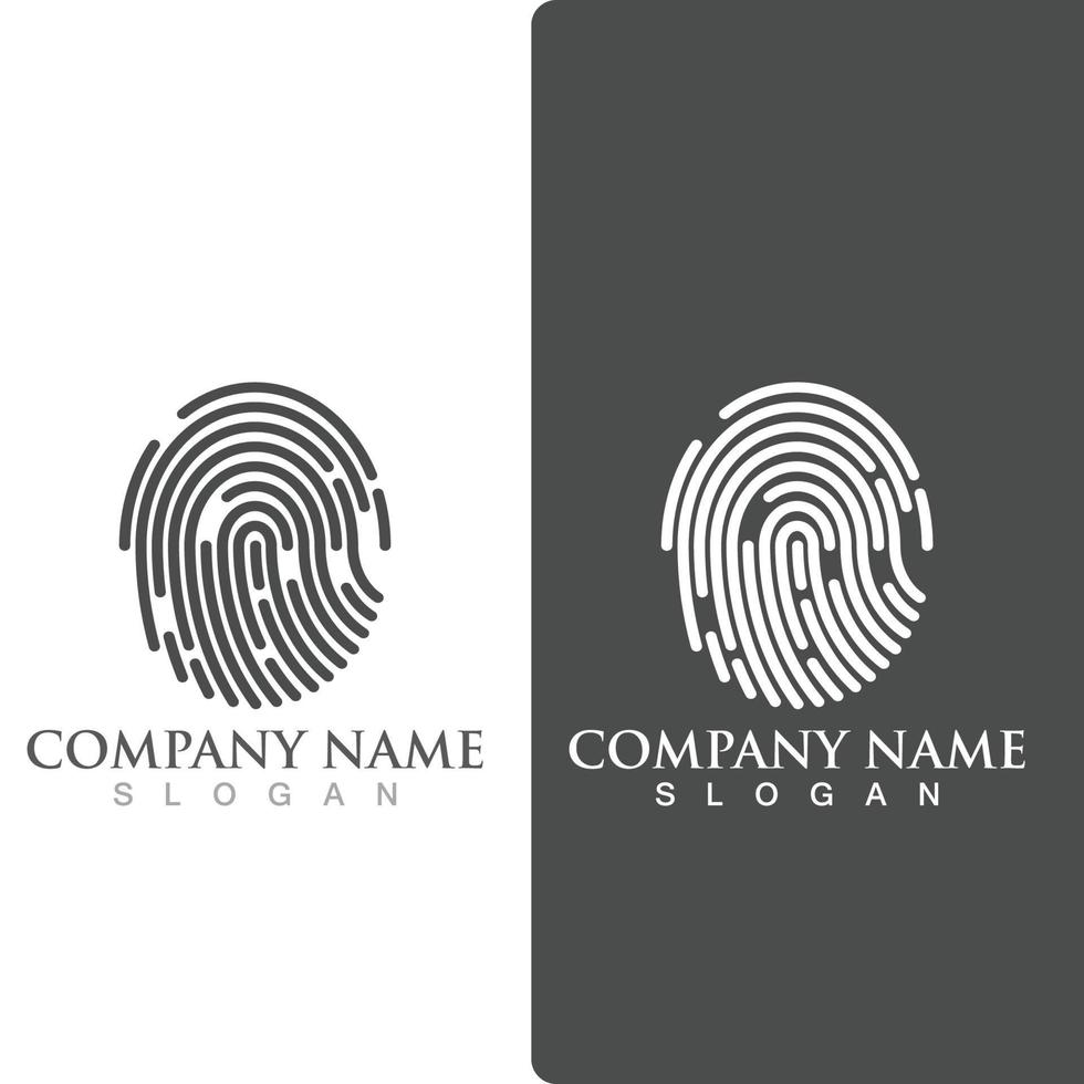 Fingerprint logo and symbol vector element