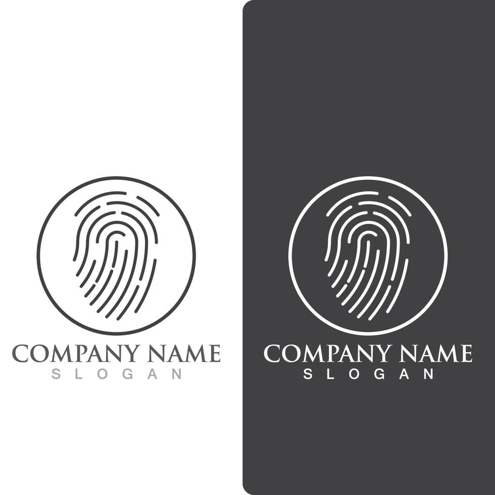Fingerprint logo and symbol vector element