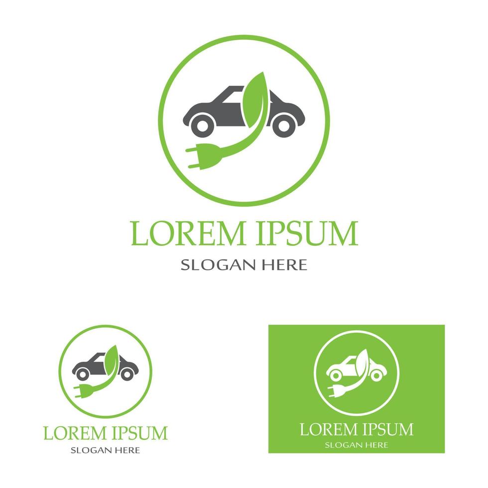 Eco car logo and symbol vector