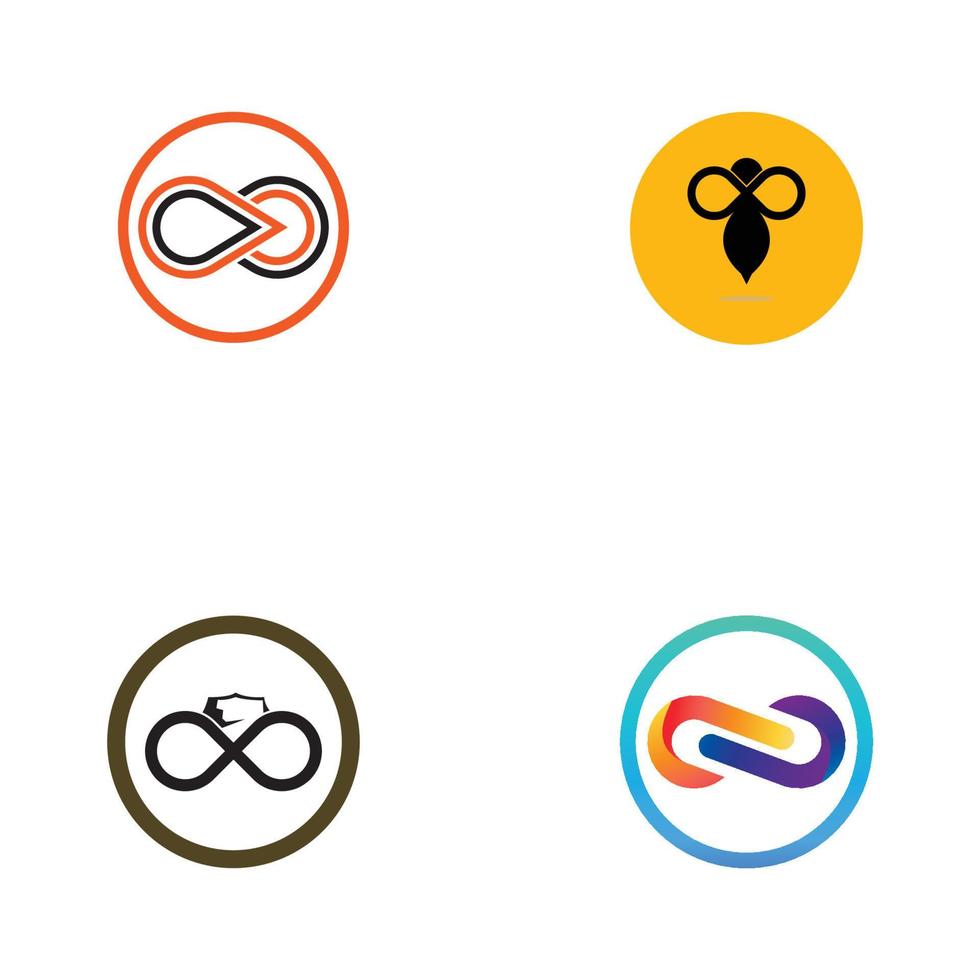 Colorful infinity loop logo vector design.