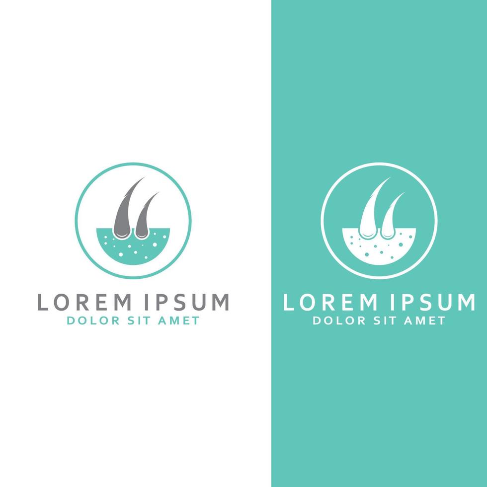 Hair care logo and hair health logo.With illustration template vector design concept