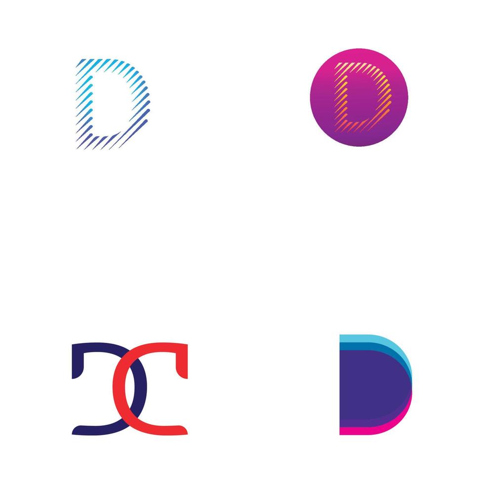 D letter logo, simple, creative and modern minimalist. vector