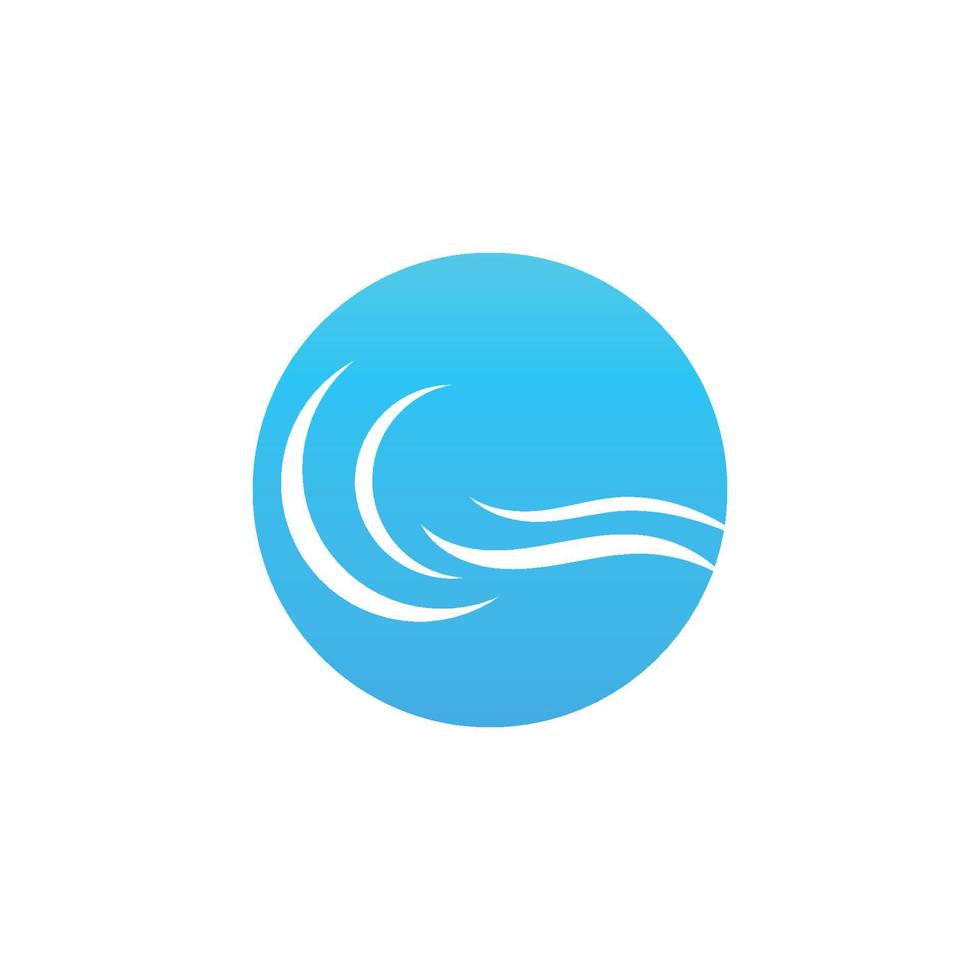 logotipo de onda de agua y logotipo de onda de mar u ondas de agua de playa, con concepto de diseño vectorial. vector