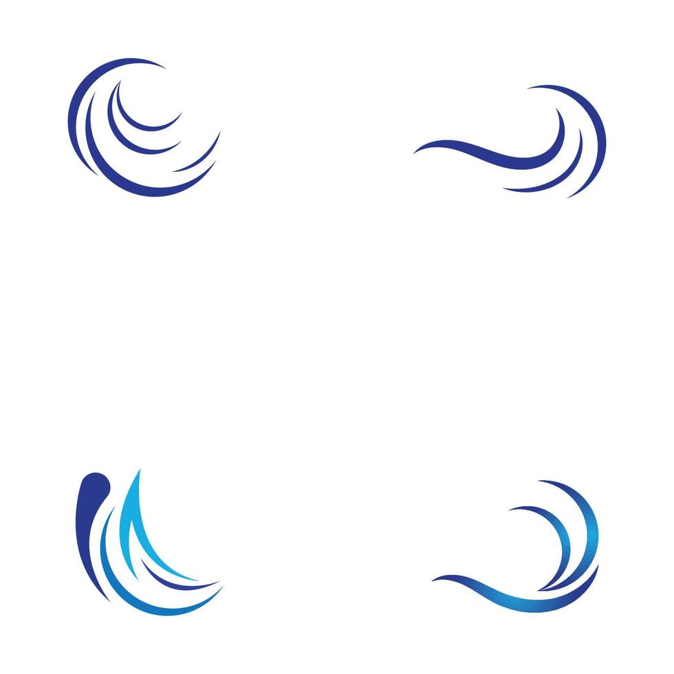 logotipo de onda de agua y logotipo de onda de mar u ondas de agua de playa, con concepto de diseño vectorial. vector