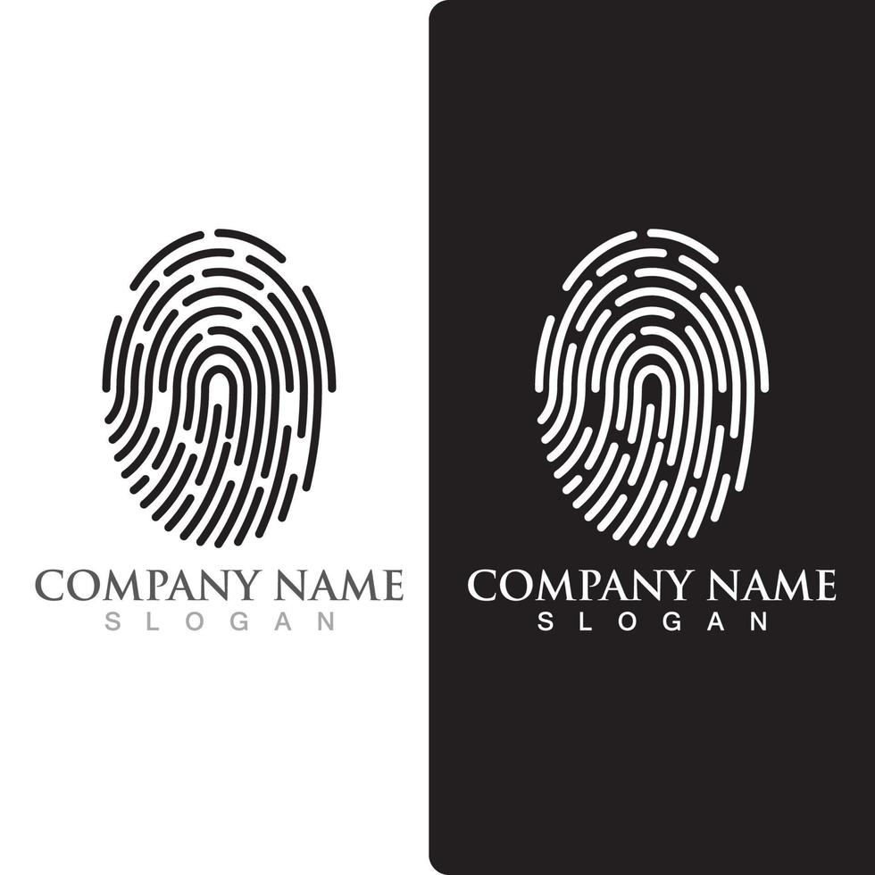 Fingerprint logo and symbol vector element