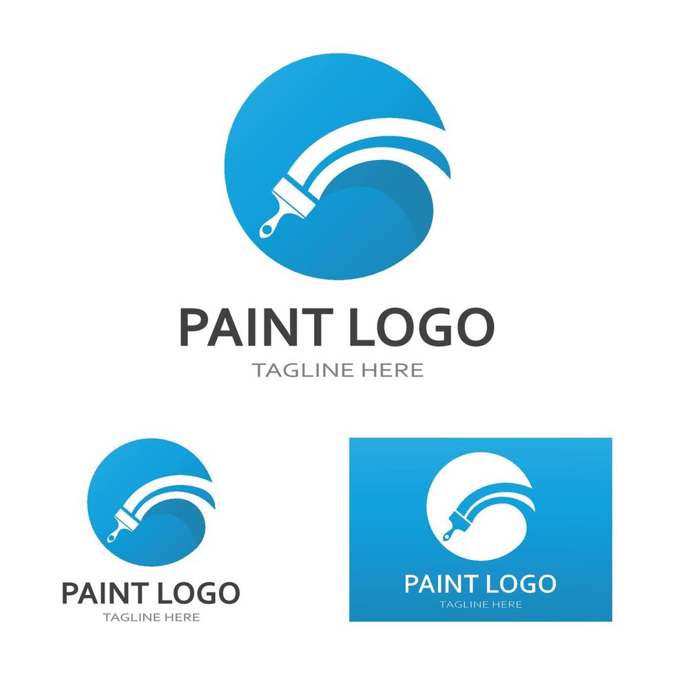 paint brush logo and symbol vector image
