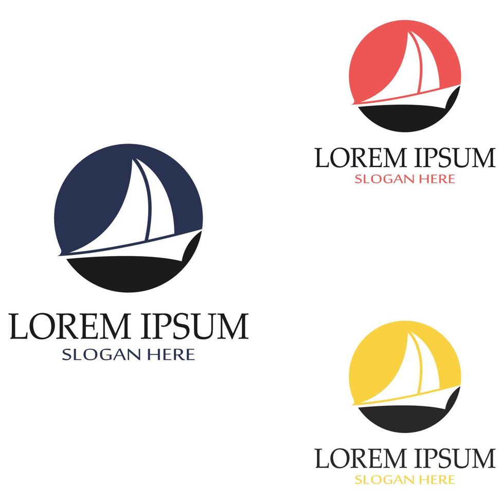 Sailing boat logo Template vector