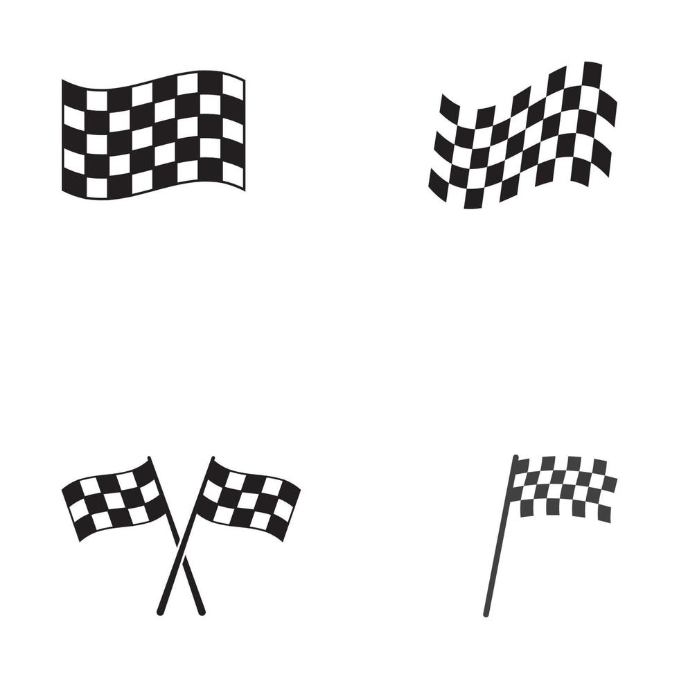 race flag icon logo vektor template vector