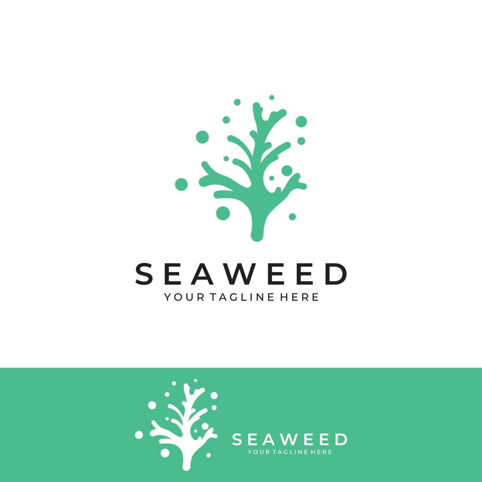 Seaweed logo with template illustration vector design.