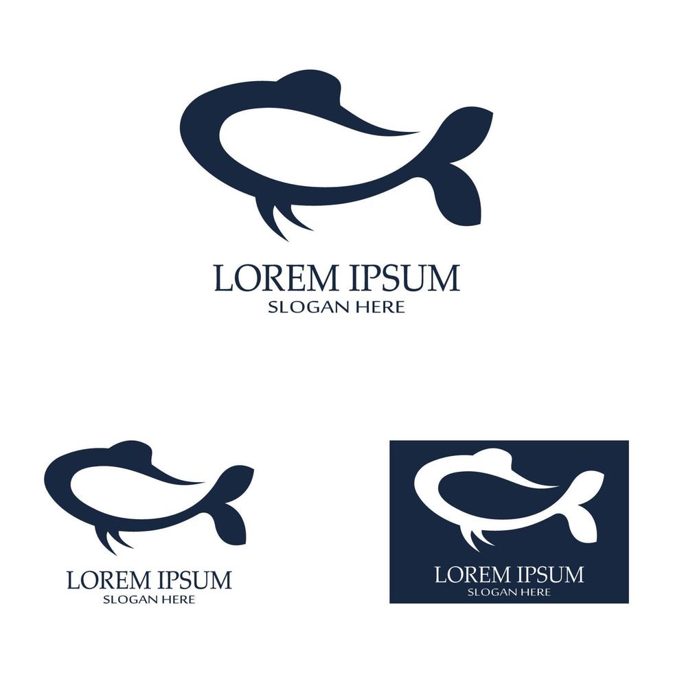 Fish logo template vector