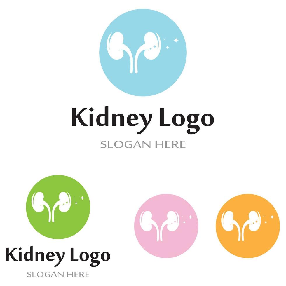 Ilustración de vector de logotipo de salud renal