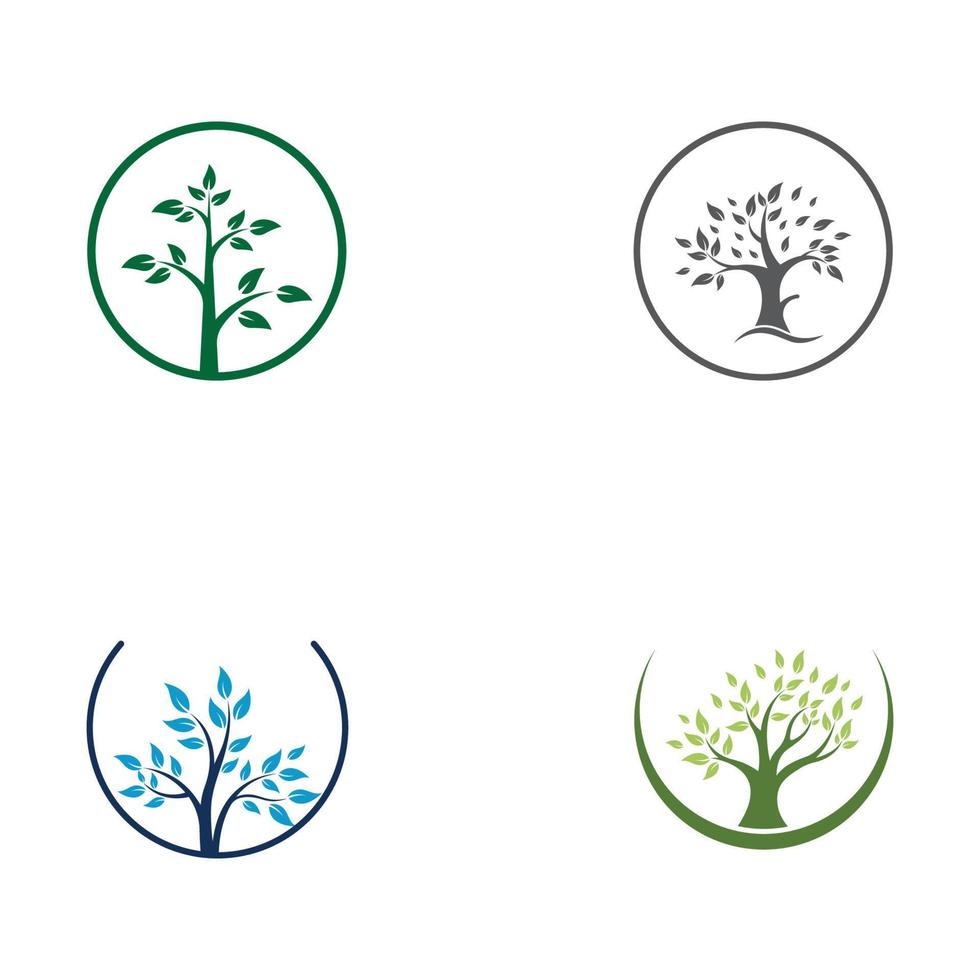 diseño de logotipo de árbol vivo, utilizando un concepto de plantilla de ilustración vectorial. vector