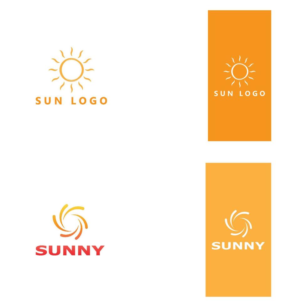 Sunset beach logo  symbol vector illustration design template.