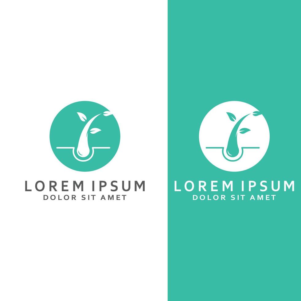 Hair care logo and hair health logo.With illustration template vector design concept